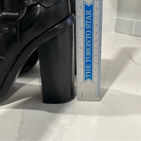 Diesel Black Gold Square-Toe Heeled Harness Ankle Boots - Picture 16 of 16